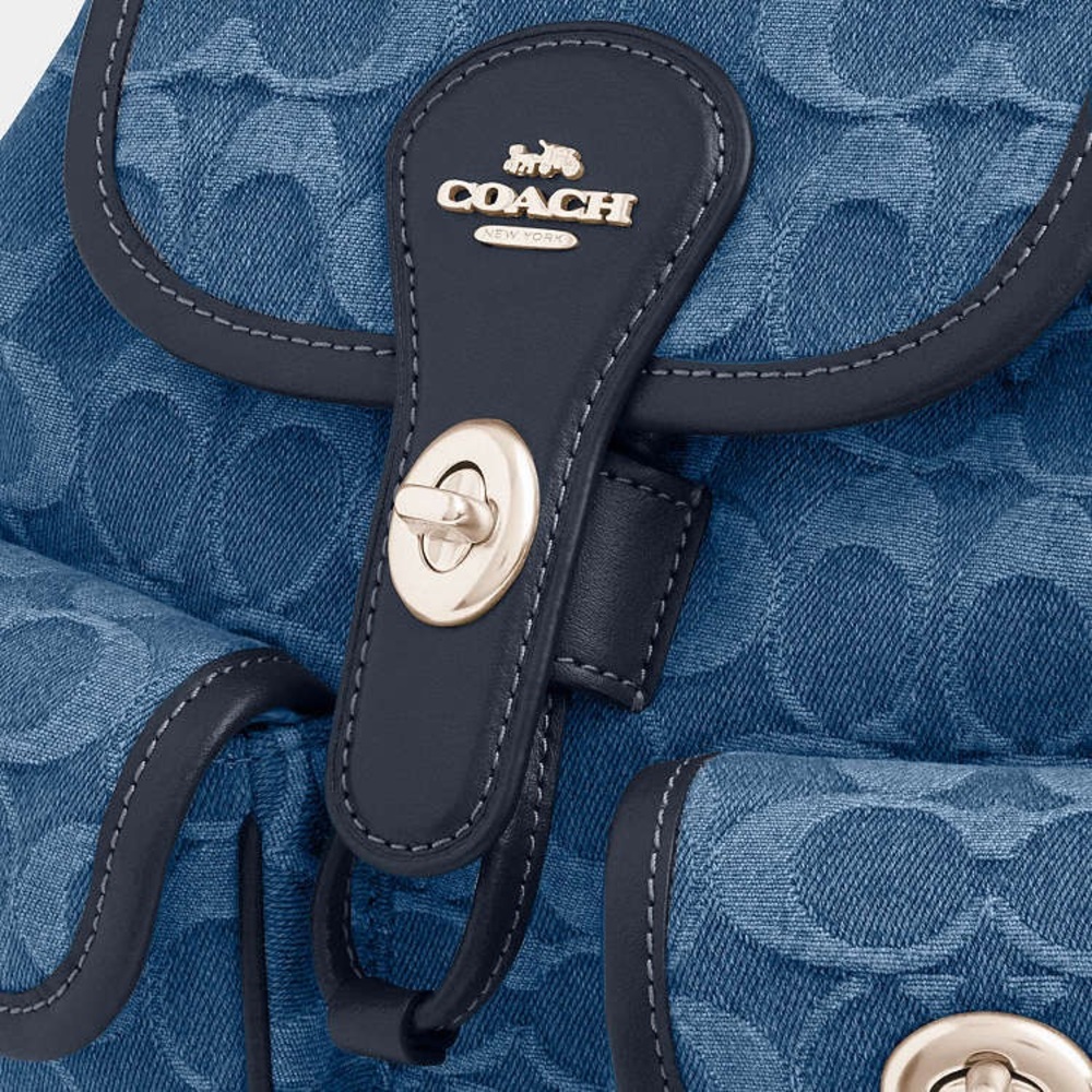 NWT！COACH Hadley Backpack In Signature Denim（CDB95）fast shipping - Picture 13 of 14